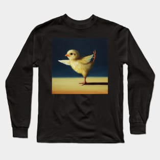 yellow chick exercise Long Sleeve T-Shirt